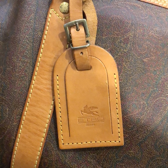 ETRO Milano Red Paisley Boston Weekend Bag With Carry Strap 50 cm - Picture 16 of 17